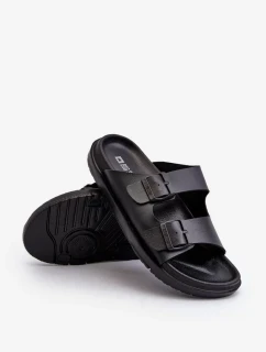 Lehké pánské pantofle s přezkami Big Star Černá