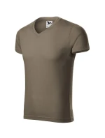 Slim Fit V-neck tričko pánské army Slim Fit V-neck tričko pánské army