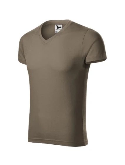 Slim Fit V-neck tričko pánské army Slim Fit V-neck tričko pánské army