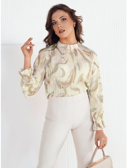 Dámská plisovaná halenka béžová Dstreet model 21972938 - FashionStreet Dámská plisovaná halenka béžová Dstreet model 21972938 - FashionStreet