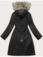 Černá dámská bunda parka s kožešinou model 21246242 - J.STYLE