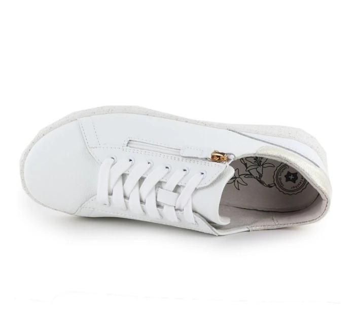 Dámské kožené polobotky bílé eVento 138