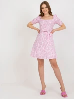 LK SK 509002 šaty.03P bílá a růžová