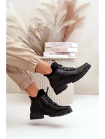 Nízké dámské kotníkové boty zateplené z eko kůže černé Erisabelle Nízké dámské kotníkové boty zateplené z eko kůže černé Erisabelle