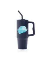 Personalizovaná cestovní termoska s barevným víčkem - Akvarelový otisk