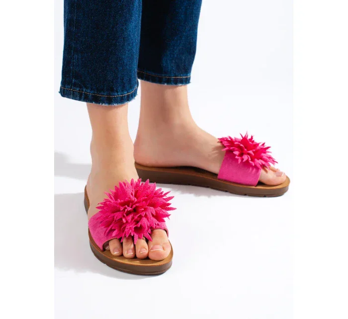 Praktické nazouváky fialové dámské bez podpatku Praktické nazouváky fialové dámské bez podpatku