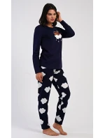 Dámské pyžamo dlouhé Méďa na obláčku Dámské pyžamo dlouhé Méďa na obláčku