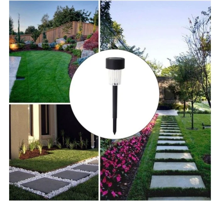 PLASTOVÁ SOLÁRNÍ LAMPA 4,5x31 cm LED - KIT.4 ks