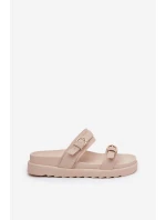 Dámské Pantofle Na Platformě Se Zlatými Béžové model 21687846 - Boto Dámské Pantofle Na Platformě Se Zlatými Béžové model 21687846 - Boto