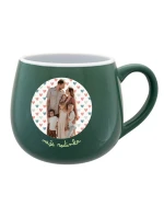 Personalizovaný keramický hrníček s výřezem fotky na podkladu