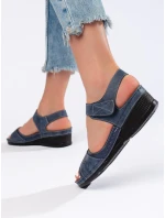 Moderní dámské sandály modré platforma Moderní dámské sandály modré platforma