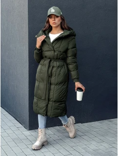 Dámský prošívaný kabát zelený Dstreet model 21978739 - FashionStreet