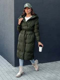 Dámský prošívaný kabát zelený Dstreet model 21978739 - FashionStreet