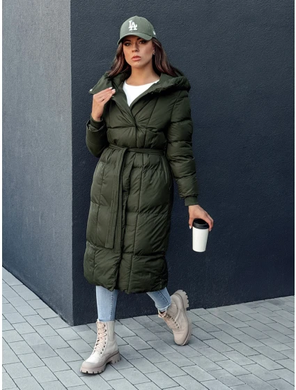 Dámský prošívaný kabát zelený Dstreet model 21978739 - FashionStreet Dámský prošívaný kabát zelený Dstreet model 21978739 - FashionStreet