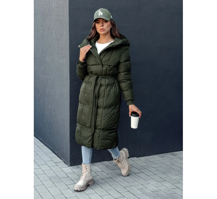 Dámský prošívaný kabát zelený Dstreet model 21978739 - FashionStreet Dámský prošívaný kabát zelený Dstreet model 21978739 - FashionStreet