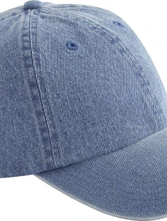 Beechfield B 105 6 Panelová denim kšiltovka 53.0105 mid blue