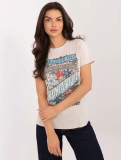 T shirt model 21798148 jasny beżowy - FPrice
