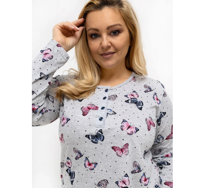 DU KN noční košile FP 601.85 šedá DU KN noční košile FP 601.85 šedá