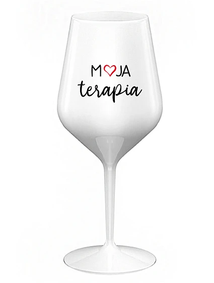 MOJA TERAPIA - biely nerozbitný pohár na víno 470 ml MOJA TERAPIA - biely nerozbitný pohár na víno 470 ml