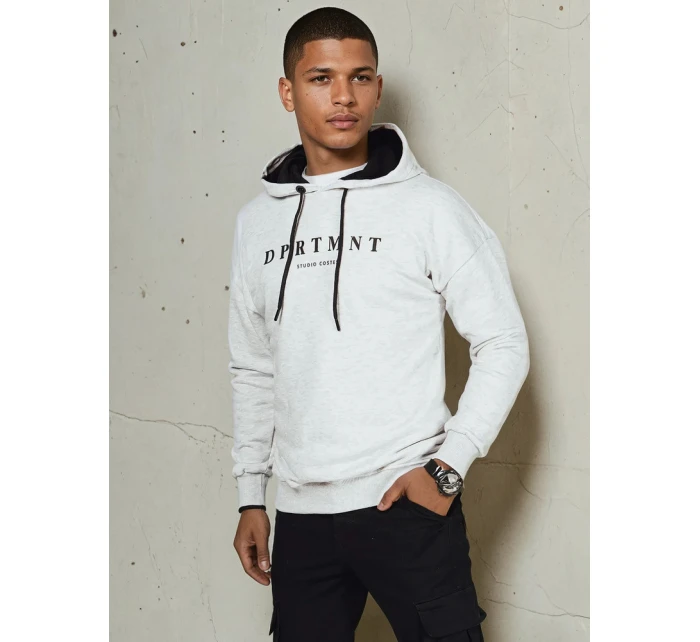 FashionStreet pánská světle šedá mikina s potiskem BX5680