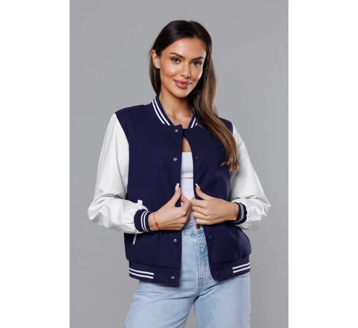 Tmavě modrá dámská baseballová bunda (16M9069-215)