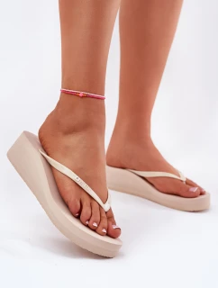 Dámské sandály na klínu Big Star béžové model 21695338 - Big Star Shoes