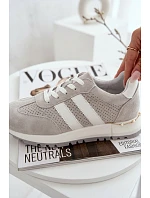 Dámské tenisky z pravé semišové šedé model 22069511 - EVENTO Dámské tenisky z pravé semišové šedé model 22069511 - EVENTO