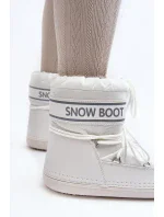 Dámské bílé boty do sněhu se zavazováním model 20039028 - Kesi Dámské bílé boty do sněhu se zavazováním model 20039028 - Kesi