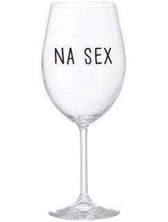 NA SEX - čirá sklenice na víno 350 ml