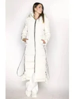 DŁUGA KURTKA PUCHOWA DAMSKA ECRU model 21245107 - Ann Gissy