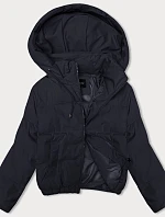 Dámská krátká přechodná bunda s odepínací kapucí J Style navy blue (16M9088-215)