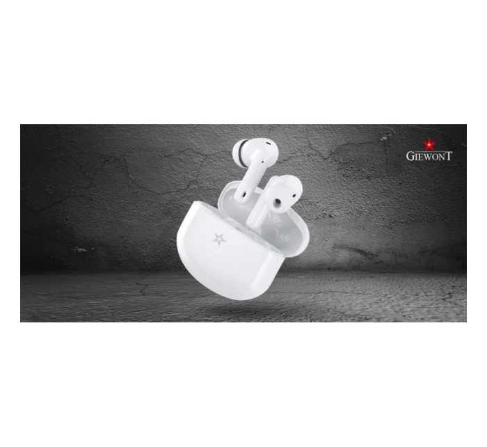 Bezdrátová sluchátka GIEWONT RealSound PRO ANC ENC GWS800-2 White
