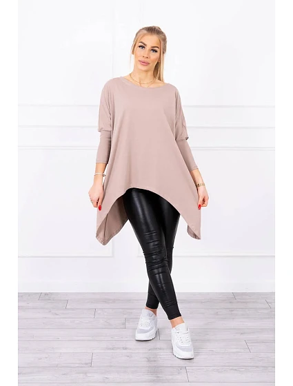 Oversize halenka tmavě béžová