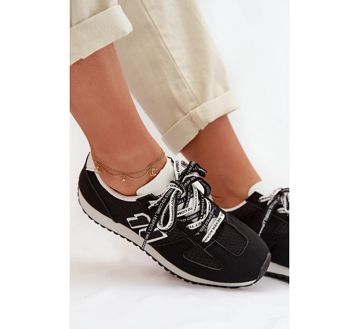 Dámské tenisky s ozdobným šněrováním Černé model 22039815 - Boto