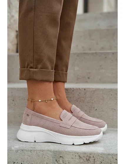 Dámské mokasíny z přírodního semiše na platformě Vinceza Béžové Dámské mokasíny z přírodního semiše na platformě Vinceza Béžové