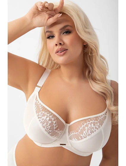 BIG  CREAM SOFT BRA model 21207070 - Gorsenia