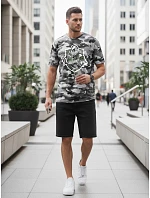 Koszulka męska moro z nadrukiem szara model 22221828 - FashionStreet
