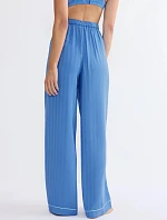 Dámské pyžamové kalhoty Amourette Jacquard Trousers CIEL modré 005J - TRIUMPH