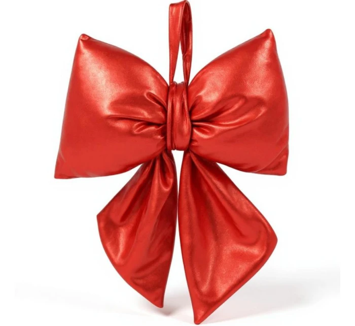 Dekorativní plyšová mašle 13x20 cm červená