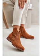 Dámské botky s perforací na zip Camel S.Barski HY42-081