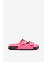 Dámské Pantofle S Přezkami Neonově Růžové Oliena Dámské Pantofle S Přezkami Neonově Růžové Oliena