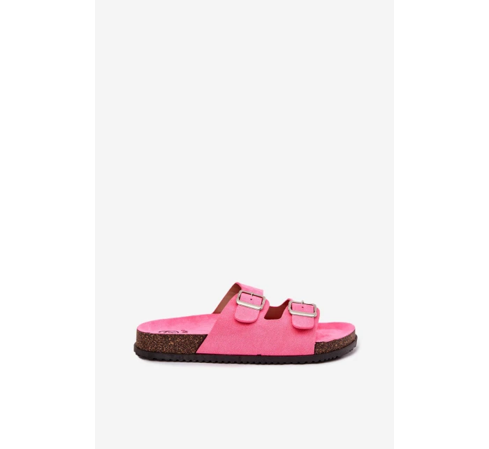 Dámské Pantofle S Přezkami Neonově Růžové Oliena Dámské Pantofle S Přezkami Neonově Růžové Oliena