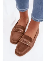 Dámské mokasíny s ozdobným Hnědé model 21997943 - Boto Dámské mokasíny s ozdobným Hnědé model 21997943 - Boto