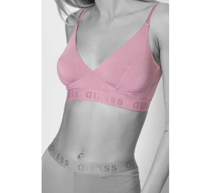 Dámská sportovní podprsenka O1BC20JR06U - G6E8 - Pastelově růžová - Guess