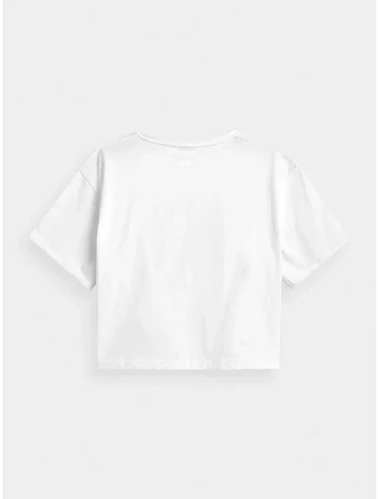 Dámský crop top s potiskem model 20507413 10S Bílá s černou - 4F