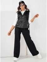 Dámská prošívaná vesta TREOS černá FashionStreet TY4218 Dámská prošívaná vesta TREOS černá FashionStreet TY4218