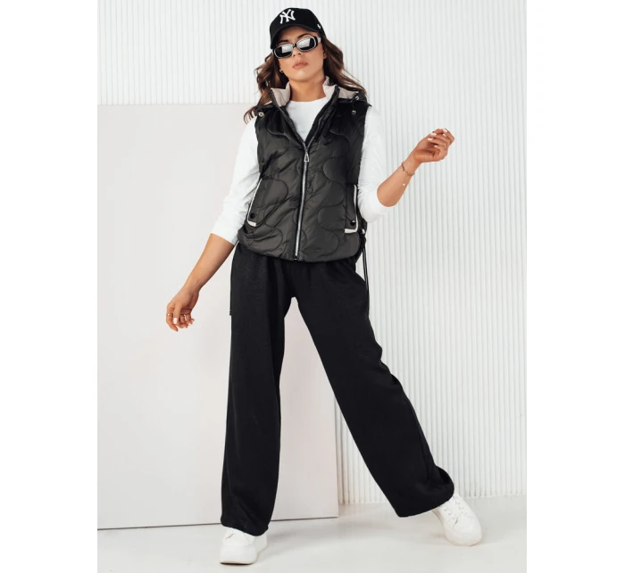 Dámská prošívaná vesta TREOS černá FashionStreet TY4218 Dámská prošívaná vesta TREOS černá FashionStreet TY4218