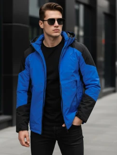 Pánská zimní bunda s kapucí modrá FashionStreet TX5122