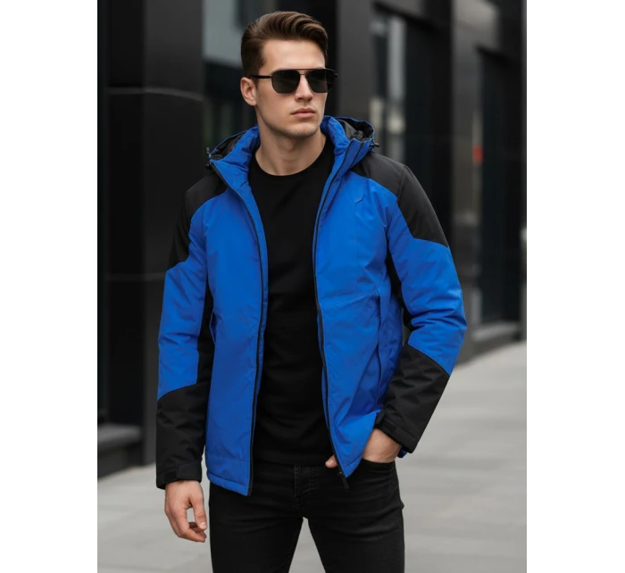 Pánská zimní bunda s kapucí modrá FashionStreet TX5122