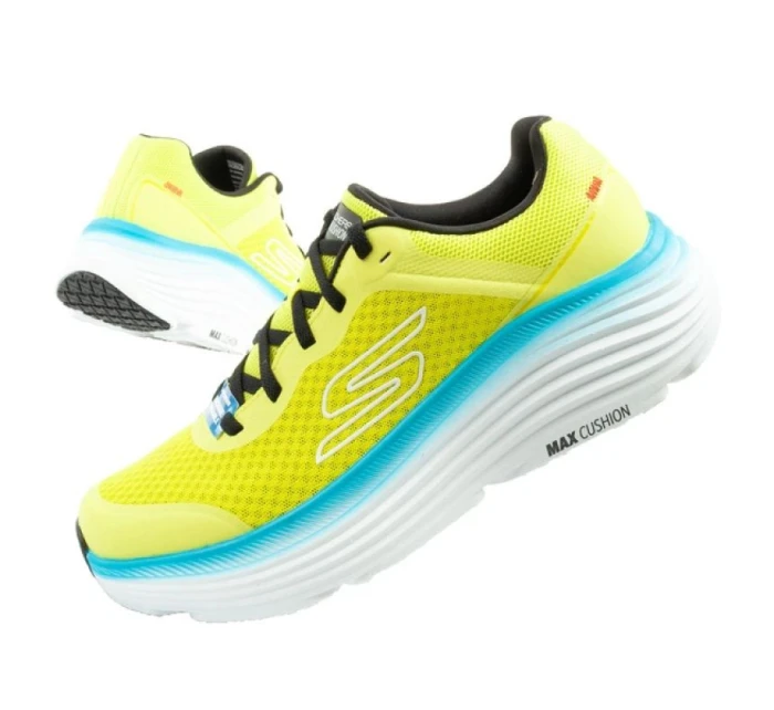 Skechers Max Cushioning pánská sportovní běžecká obuv light lime green